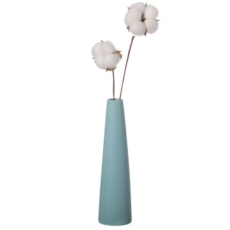 Uniquewise 8 Inch Contemporary Ceramic Cone Shape Table Vase Modern Pastel Colored Flower Holder, Green QI004359.GN